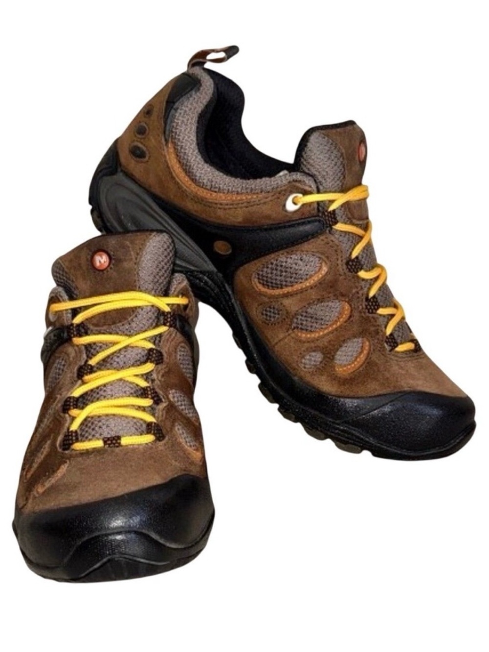 🥾⛰️ MERRELL Chameleon Evo Gore-Tex Vibram Hiking Shoes | Brown Orange Men's 8